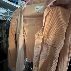 American Eagle cropped ribbed jean jacket corduroy